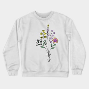 Subtle nonbinary flower bouquet Crewneck Sweatshirt